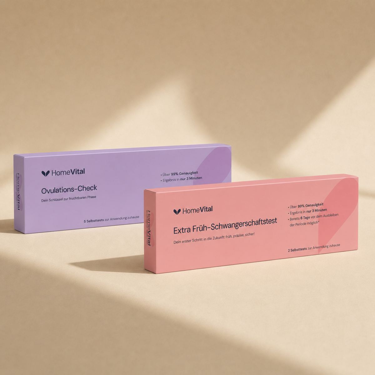 HomeVital Kinderwunsch Set mit Ovulations-Check und Extra Früh-Schwangerschaftstest